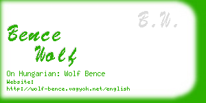 bence wolf business card